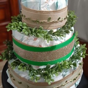 Customized Diaper cakes, cradles, strollers, and more